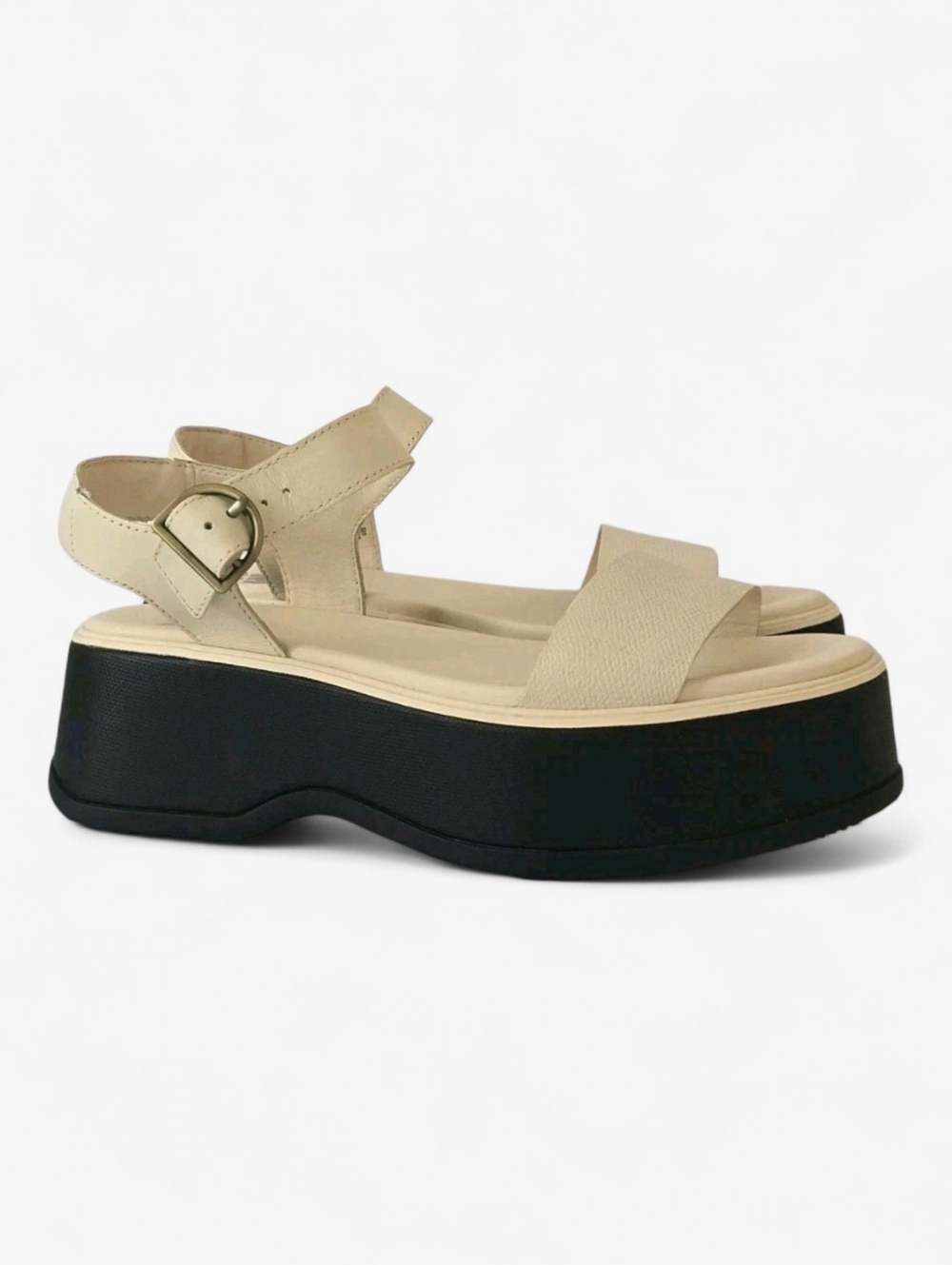 Sorel Dayspring Platform Sandals Womens 7.5 Cream Chunky Wedge